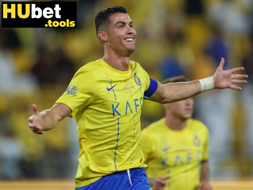 Ronaldo ghi bàn trong trận đấu với Al Wehda (Ảnh: Goal)